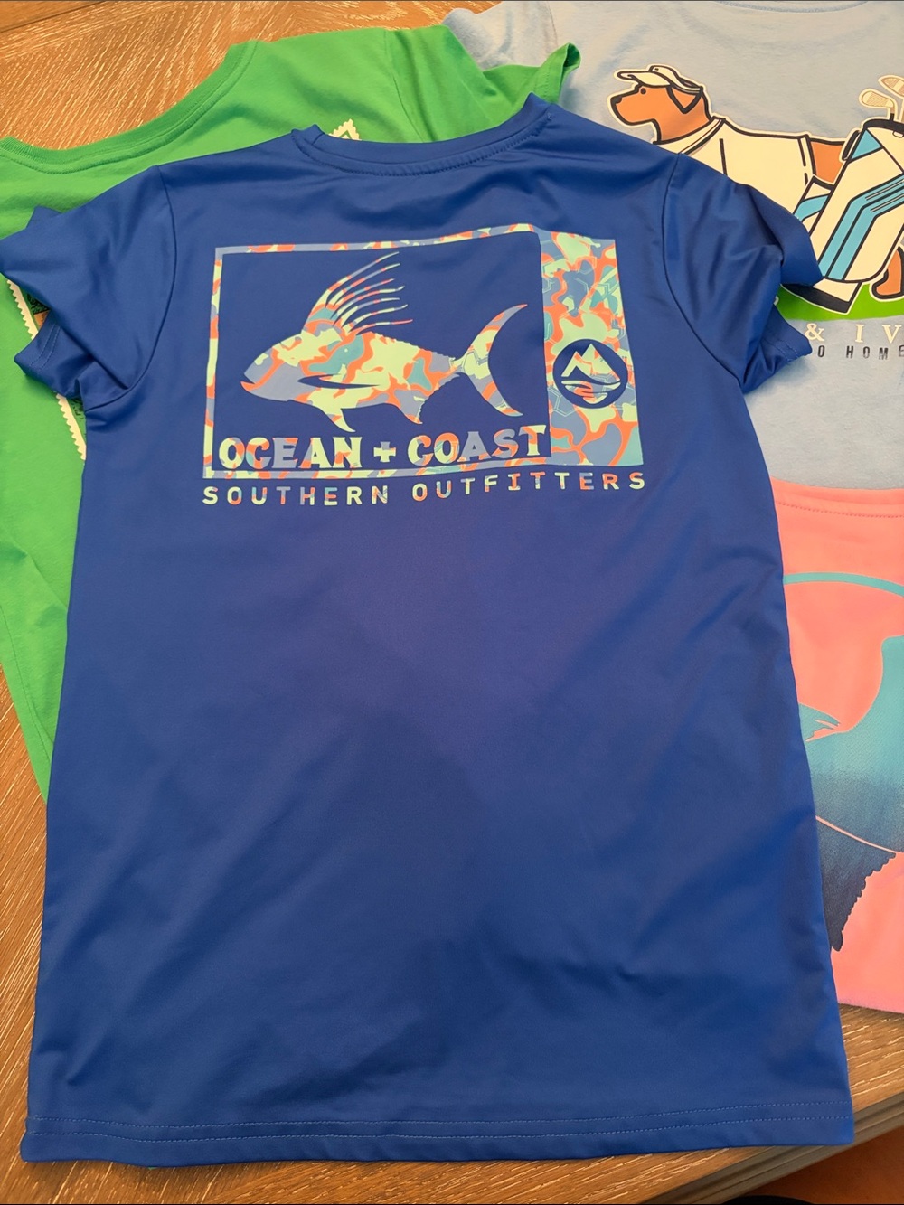 crown & ivy Kids Short-Sleeve Tees in Green, Light Blue, Royal Blue & Pink - Picture 2 of 13